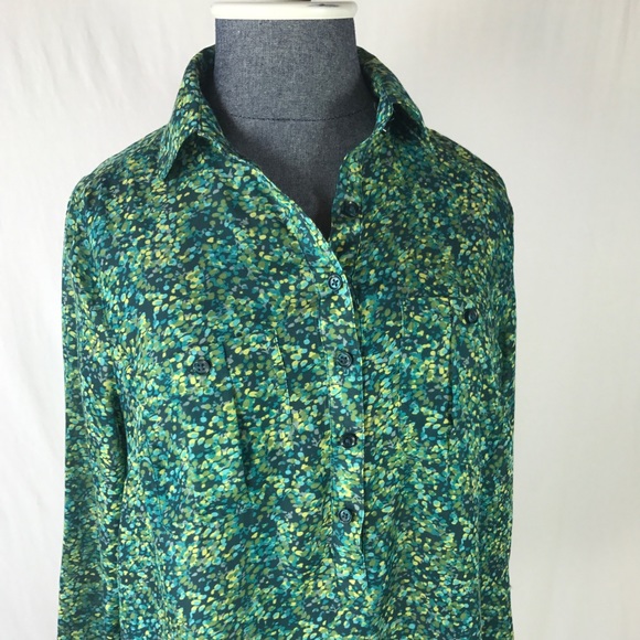 Talbots SP Green Light Button Down Top - Picture 1 of 8